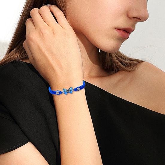 1/2/5/10 шт. Синий браслет дружбы для женщин, регулируемый, плетеный, веревочный, защита узла, удачная дружба