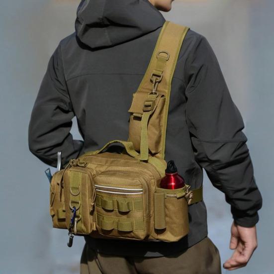 Рыболовная поясная сумка большой вместимости, рыболовная поясная сумка с держателем для удилища