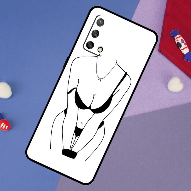 Женский Body Line Art Чехол Для Oppo A60 A80 A40 A6 A5 Pro A15 A16 A17 A57 A94 A74 A54 A76 A96 A18 A38 A58 A78 A98