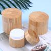 5–100g Natural Bamboo Cosmetic Containers, Refillable Jars for Creams, Nail Art, and Face Masks