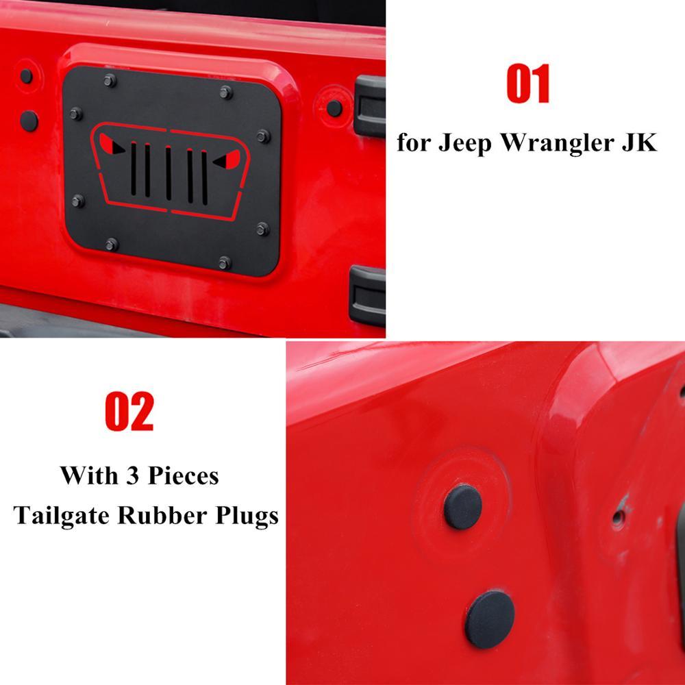 Для Jeep Wrangler JK 2007-2017 2/4-дверный держатель запасного колеса удалить крышку наполнителя, заглушка задней двери, резиновые автомобильные аксессуары