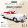 Майсто 1:18 Mercedes-Benz 280SE 1967 Сплав Модель Классического Автомобиля Украшение
