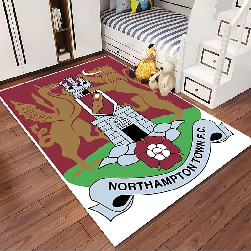Northampton Town FC Logo Carpet suitable as a non-slip mat for the living room or bedroom sofa