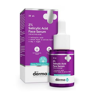 Сыворотка для лица The Derma Co с 2% салициловой кислотой, 30 мл. Упаковка для контроля акне, сужения пор и отшелушивания
