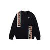 Nike Sports Breathable New Chinese Style Embroidered Versatile Letter Logo Round Neck Sweatshirt Unisex Sweatshirt Black BV2667-010(TEAM702-A10)