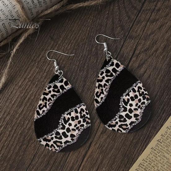 1 пара модных двусторонних леопардовых дизайнерских серег-крючков для пирсинга, серьги-капли тонкой работы, ювелирные изделия в подарок