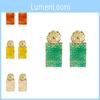 Flower Alloy Trendy Earrings Multicolor Rectangular Fashion For 2021 Women