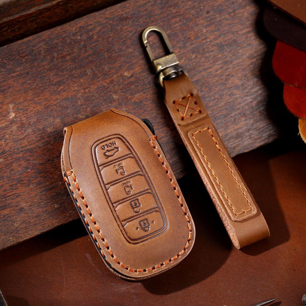 Leather Car Key Cover for Hyundai Fiesta - Cross-Border Hot-Selling Accessory