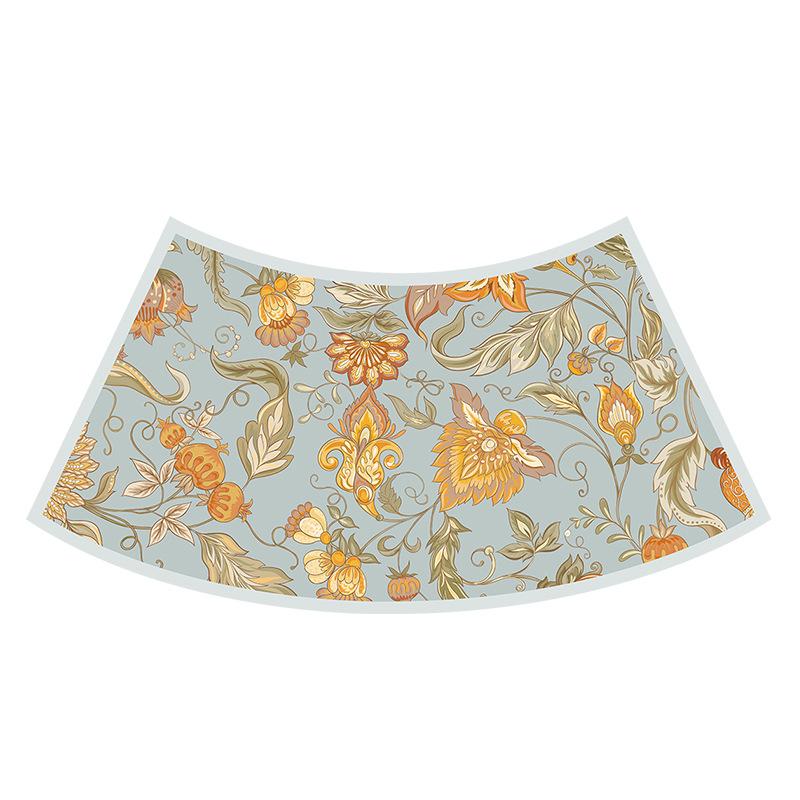 Household Bathroom Mat Diatom Mud Absorbent Soft Mat Bathroom Door Mat Fan-shaped Curved Quick-drying Non-slip Mat