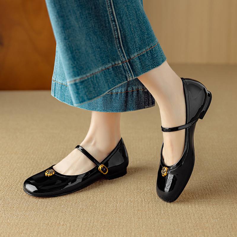 Krazing Pot Летние туфли из овчины, размер 41, низкий каблук, металлические цветы, Мэри Джейн, квадратный носок, туфли-гладиаторы