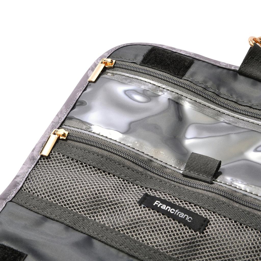 Francfranc Francfranc Classic Flower Hanging Pouch M Dark Gray