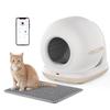 70 л Умный кошачий туалет, автоматический самоочищающийся, полностью закрытый кошачий туалет, управление с помощью приложения, лоток для туалета домашних животных, английская версия, новый