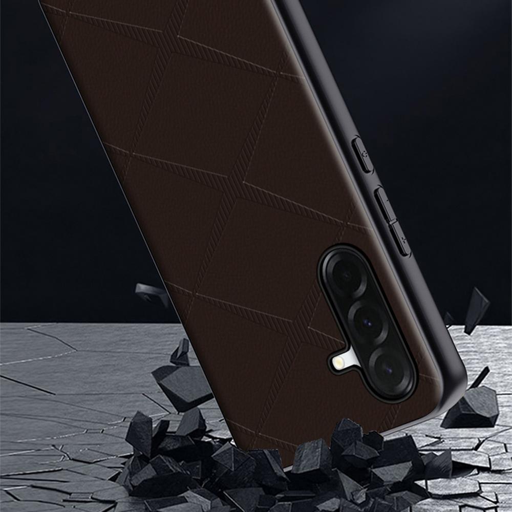 For Samsung Galaxy A57 5G Case X-Patterned TPU PU Leather PC Anti-Drop Phone Cover