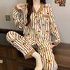 Cartoon Polka Dot Doll Collar Cloud Cotton Sweet Pajamas Ladies Loungewear Long Sleeve Set