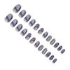 Blue Smudging Almond False Nails Natural-looking Easy to Take on and Apply for Manicure Lovers and Beauty Bloggers