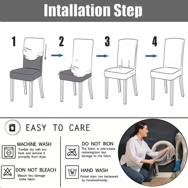 1/2/4pcs Non Slip Retro Four Leaf Flower Anti Cat Scratching Dining Chair Protective Cover,for Living Room Home Kitchen Wedding