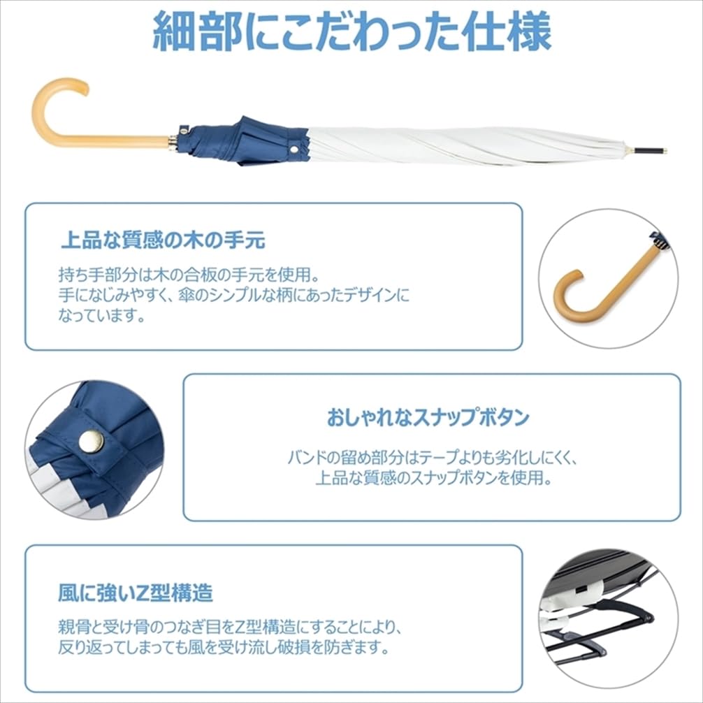 ogawa Полностью УФ-тепло вода ветер как для солнечной, так и для дождливой погоды для одной семьи Cynthia 54613 женский зонтик, темно-синий, бежевый, затемнение, 99,9% защита,