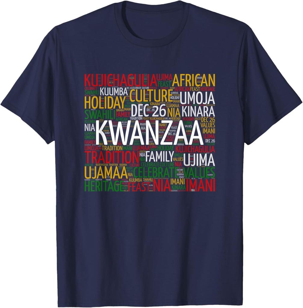 Kwanzaa Seven Principles Celebration Typography Unisex T-Shirt