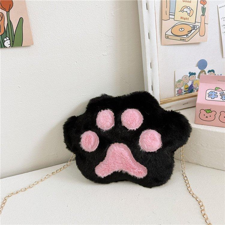 Милая сумка на плечо с цепочкой на молнии для девочек, мягкий плюшевый кошелек для монет, аксессуары для маленьких мальчиков, маленькие сумки через плечо