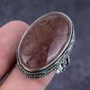 Strawberry Quartz Gemstone Handmade 925 Sterling Silver Jewelry Ring Size 7 M7h44