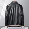 Futing Men's Genuine Sheepskin Leather Motorcycle Jacket
