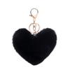 Imitation Rabbit Ball Plush Pendant DIY Phone Case Keychain Heart-shaped Accessory