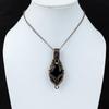 Black Onyx Gemstone Pure Copper Wire Wrapped Handmade Pendant Jewelry For Gift