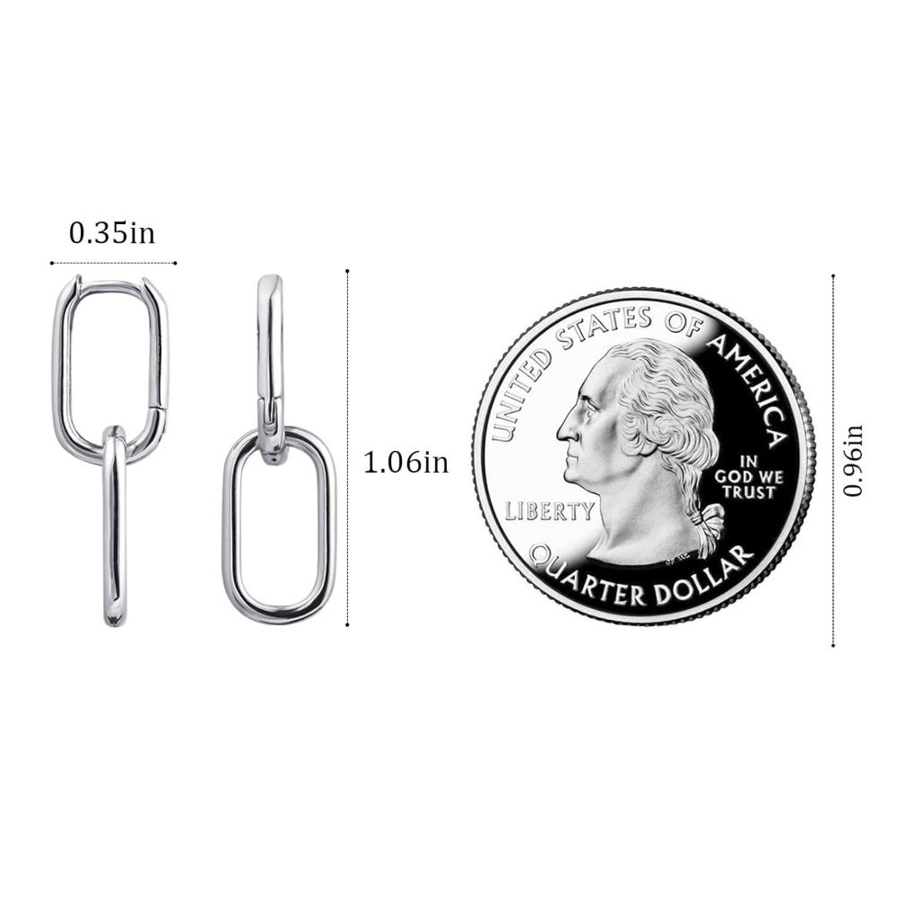 Двойные овальные серьги-кольца Huggie Hoop, квадратные серьги-кольца, новые двойные овальные серьги для женщин