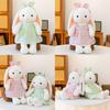 Плюшевая кукла-кролик в цветочном платье для детей, девочек, подарок и декор для спальни