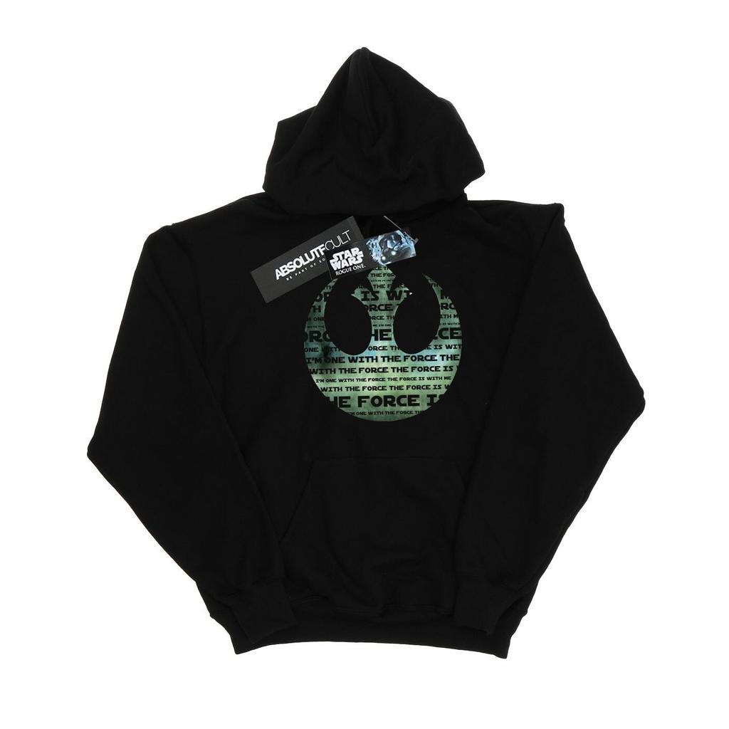 Star Wars Mens Rogue One I´m One With The Force Alliance Emblem Green Hoodie