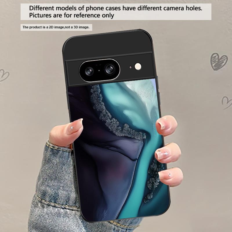 Текстура коры Для Google Pixel 8 7 9 10 Pixel 10 Pro XL Pixel 9 Pro XL Pixel 8a 7a Pixel 7 Pro Черный Стеклянный Чехол для Телефона