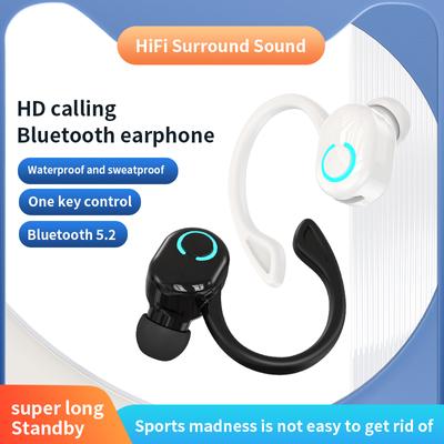 Беспроводные Bluetooth-наушники HIFI Bass с HD-микрофоном, вкладыши с креплением-крючком, шумоподавление, водонепроницаемые, игровые, спортивные, музыкальные гарнитуры