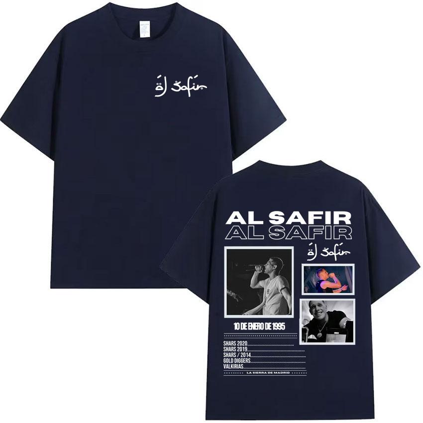 Rap Artist Al Safir Tour Graphic Fashion Hip-hop T-shirt for Men Harajuku, Oversized Summer Print 100% Pure Cotton T-shirt