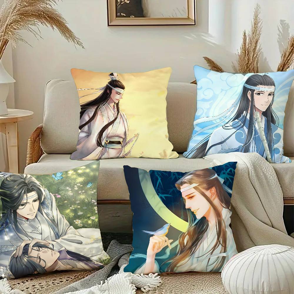 Лань Сичэнь Мо Дао Цзу Ши Аниме Наволочка Квадратная Подушка Спальня Диван Досуг Комфорт Подушка Автомобиль Дом Украшение