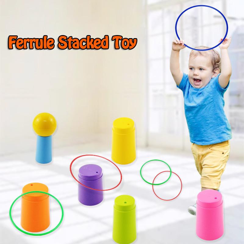 Children Throw Circle Game Ferrule Stacked Toys Fun Indoor Outdoor Parent-Child Interactive Circle Layers Early Education Gift