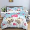 Cartoon Animal Duvet Cover King Size Love Giraffe Comforter Cover Valentines Day Bedroom Decor Microfiber 2/3 Pcs Bedding Set