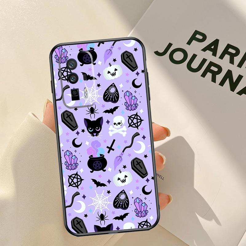 Пастельно-розовый готический чехол для девочки-ведьмы для Xiaomi 14 15 Ultra 13T 14T 15T Pro 17 Pro Max POCO X7 Pro X3 X5 X6 F5 F6 F7 F8 Чехол