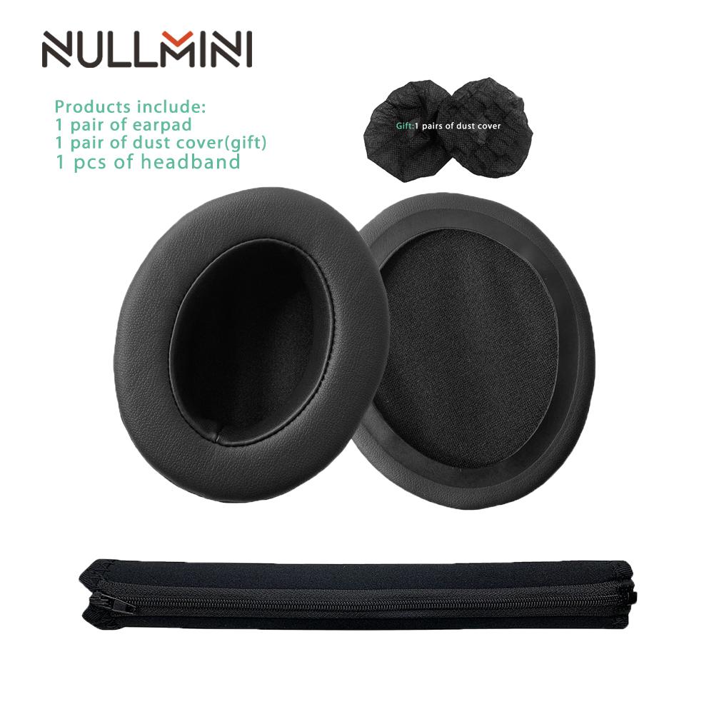 NullMini Replacement Earpads for CORSAIR HS70 HS60 HS50 HS35 Headphones Headbeam Thicken Soft Leather and Velvet Earmuff