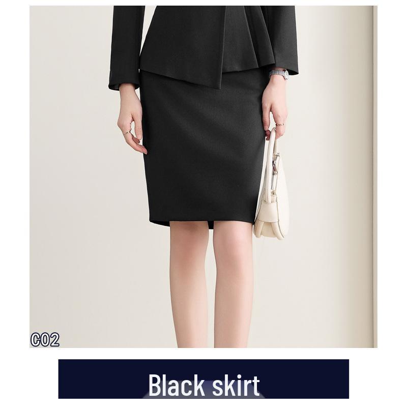 Элегантный черный женский пиджак с длинным рукавом для профессионального использования в салонах красоты