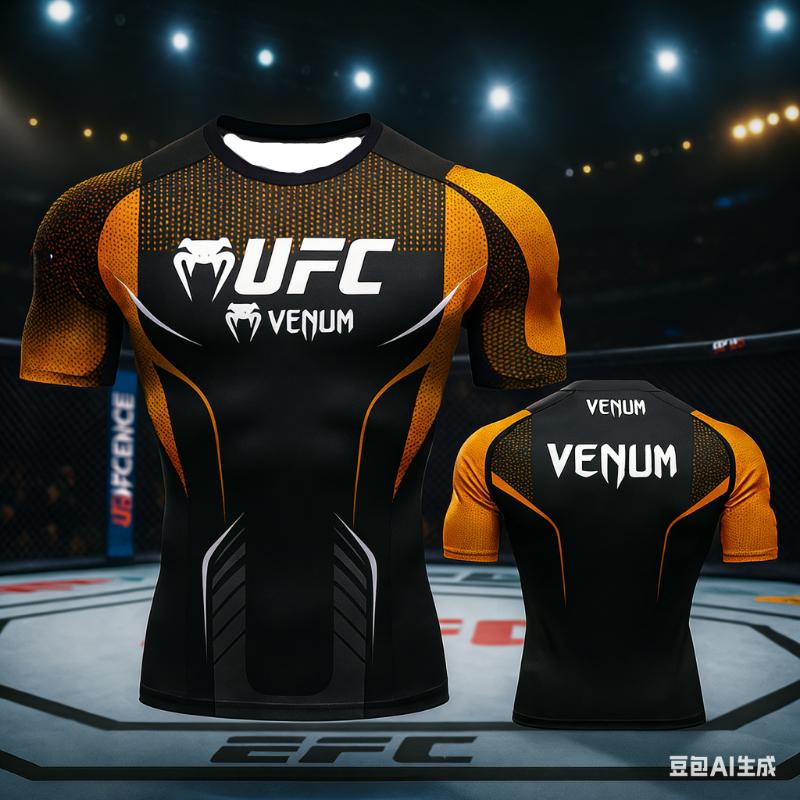 2026 Новый Хит Продаж Футболка для Боксерского Матча UFC Летняя Повседневная Дышащая Спортивная Оверсайз Быстросохнущая С Коротким Рукавом