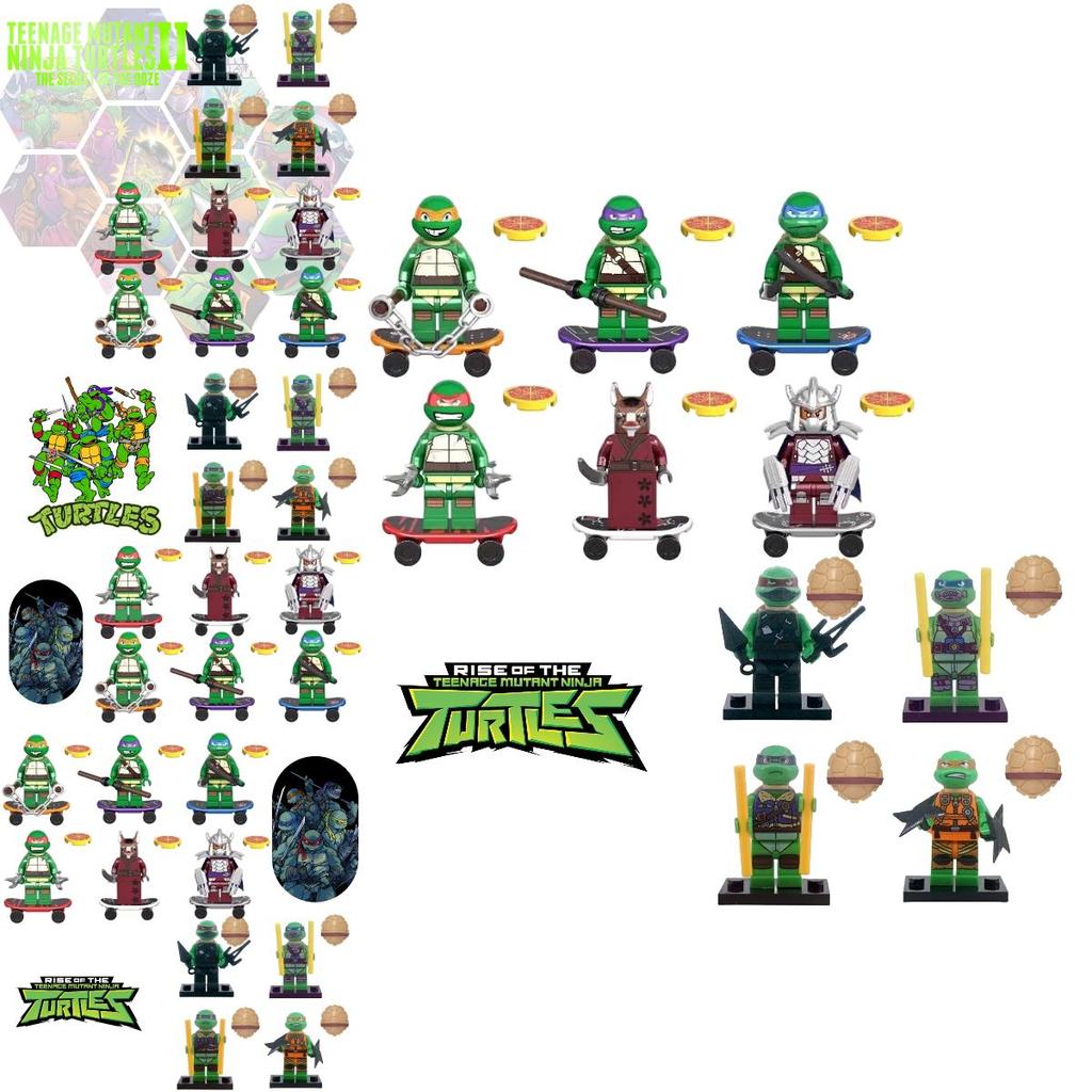 Ksz 723 Черепашки-ниндзя Dafengqi Новинка Миниатюрные строительные блоки Игрушка АБС-пластик Сделай сам Экспортный тип