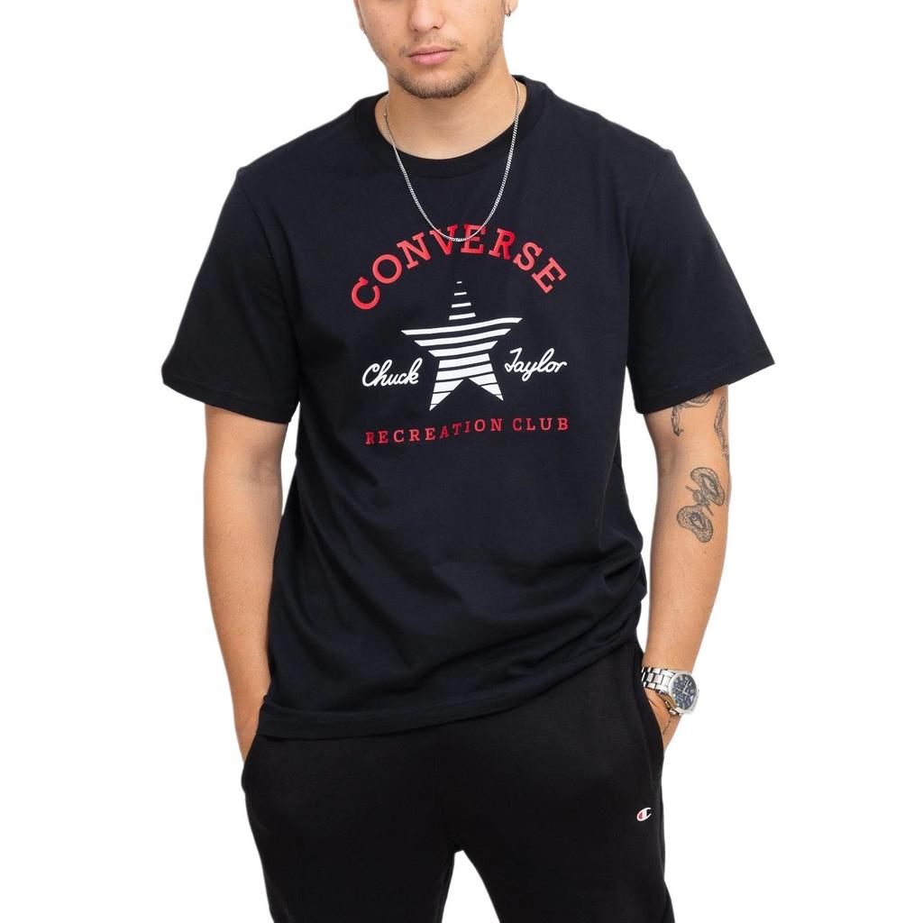 Converse GO TOREC Клубная футболка Унисекс Черная 10025912-A02