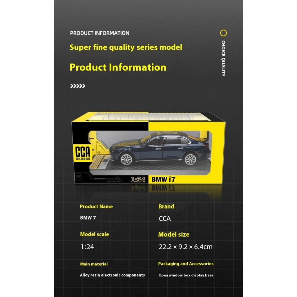 Масштаб 1/24 BMW THE I7 G70 M70L Чистый Электрический Новая Энергия Лимузин Сплав Металл Литой Модель Автомобиля Звук и Свет Украшения Подарок Ребенок