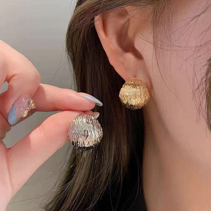 Винтажные гладкие металлические серьги-кольца в стиле панк для женщин, преувеличенные золотые геометрические серьги в форме буквы C, женские модные ювелирные изделия, подарки, новинка