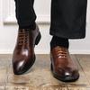 Классическая мужская кожаная обувь Минималистичный британский костюмный стиль Офисная и досуговая деловая обувь Большого размера Повседневная обувь для отдыха на открытом воздухе