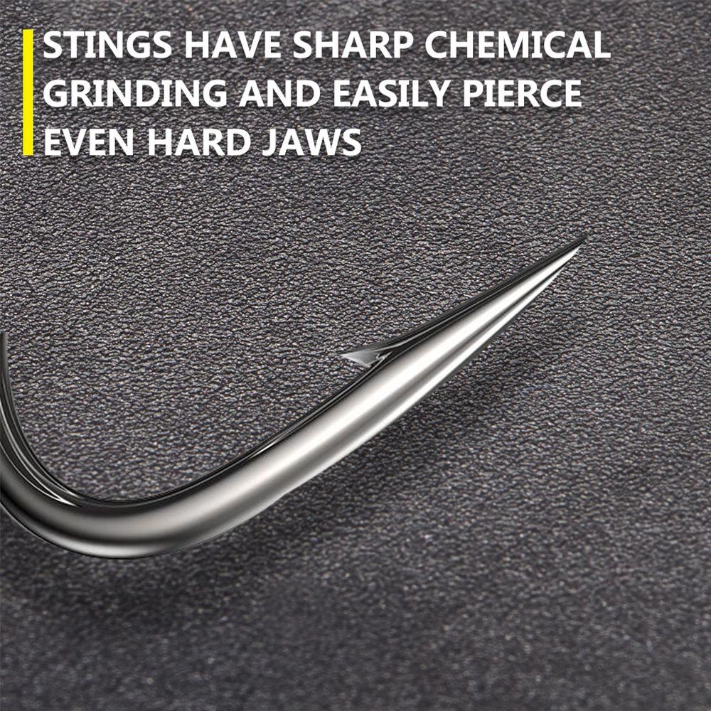 Perforated Size 1 2 4 6 8 Durable Head Jig Bass Fishook Fly Tying  Fish Bait Double Fishing Hook