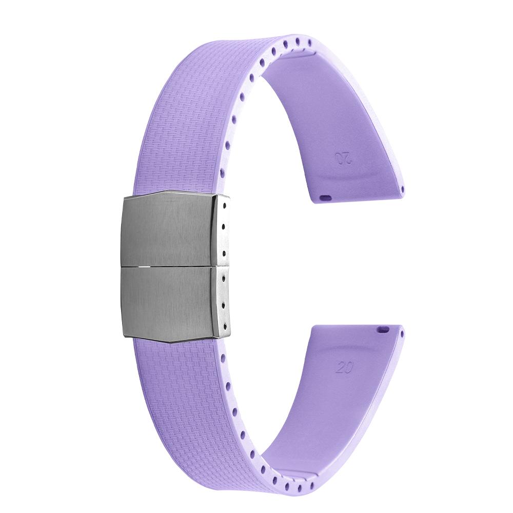 20 мм каучуковые ремешки Delugs CTS Fkm для часов с застежкой-бабочкой 4 цветов Уникальная текстура Быстросъемный ремешок для часов для брендовых часов