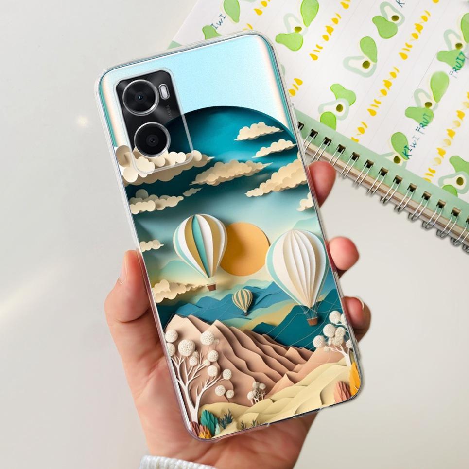 For Oppo A36 A76 A96 4G Back Cover Cartoon Cool Style Animals Girly Soft TPU Silicone Bumper Oppo A76 A 76 CPH2375 Clear Case