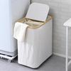 Laundry Basket with 2 Washable Inner Water Laundry Laundry Width 55 X Depth X Height Finished Casters, Nets, Wide, Repellent, Bag, Storage,