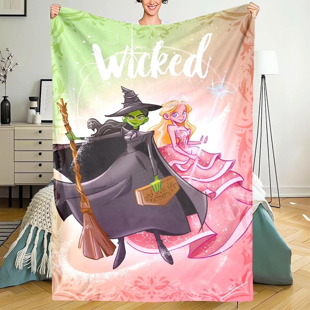 Wicked Theme Printed Blanket - Perfect for Couch, Bed, Travel & Outdoor Use | Machine Washable, Cozy & Durable.